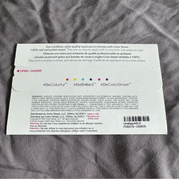 *Retired* Color Street: UnstoppABLE | Awareness Set Hearts Ribbons White Rainbow - Picture 4 of 10